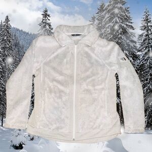 The North Face Osito Light Gray Zipper Fleece Teddy Jacket Size Large
